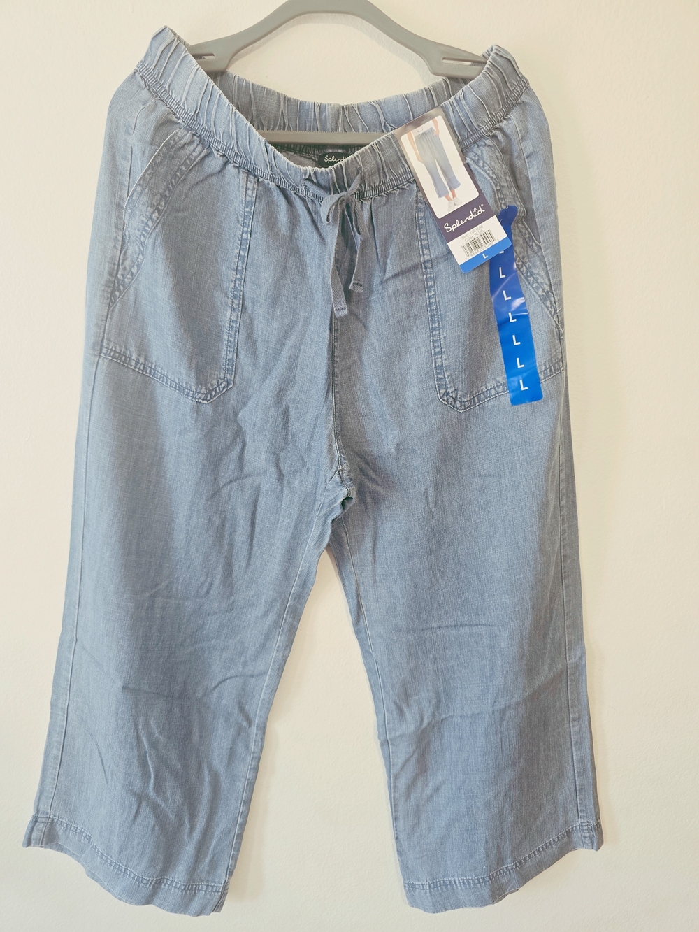 Splendid Light Blue Drawstring Capris